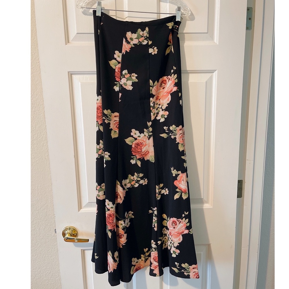 Bobeau Floral Wrap Skirt